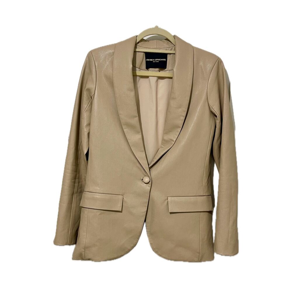 Amanda Uprichard Tan Jane Blazer Size Small - Picture 10 of 16